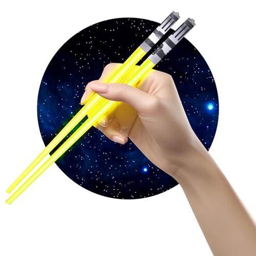 ChopSabers Chop Sabers Light Up LightSaber Chopsticks, 1 Pair, Yellow - Image 1