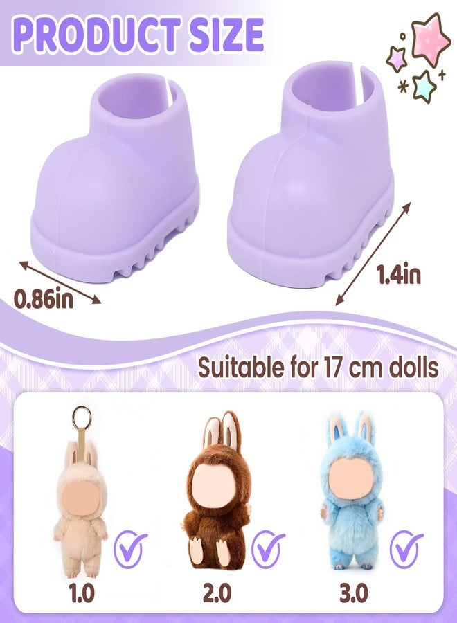 OLLBIT 10 Pairs 17cm Doll Shoes,Silicone Mini Shoes,Vibrant Color Mini Boots 6.7in Doll Accessories - Image 2