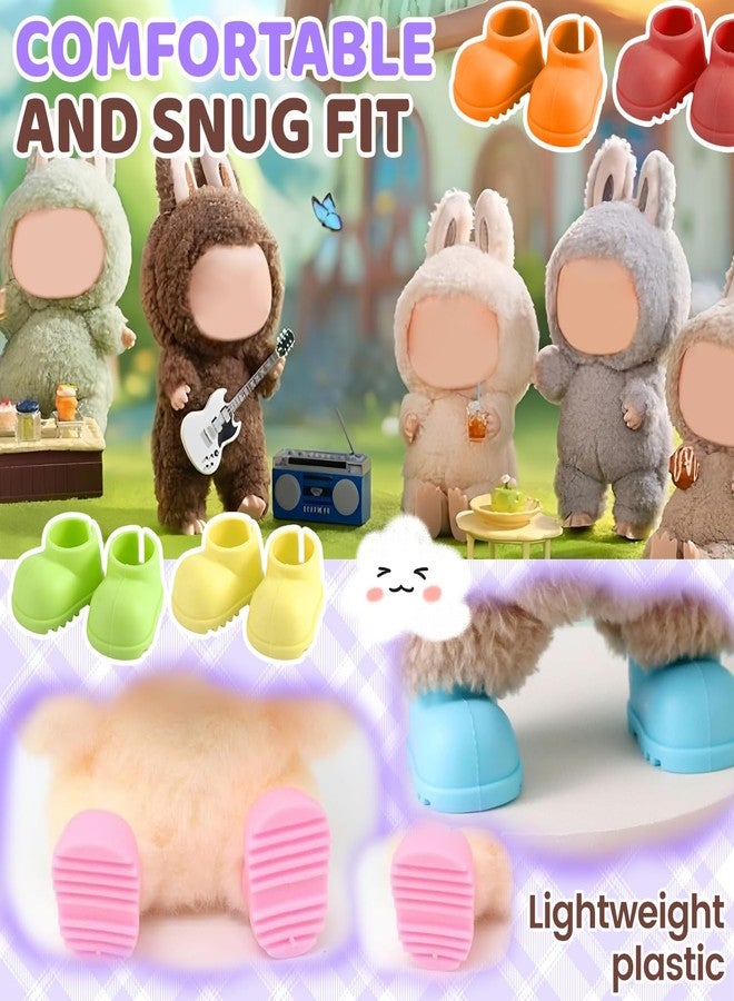 OLLBIT 10 Pairs 17cm Doll Shoes,Silicone Mini Shoes,Vibrant Color Mini Boots 6.7in Doll Accessories - Image 4