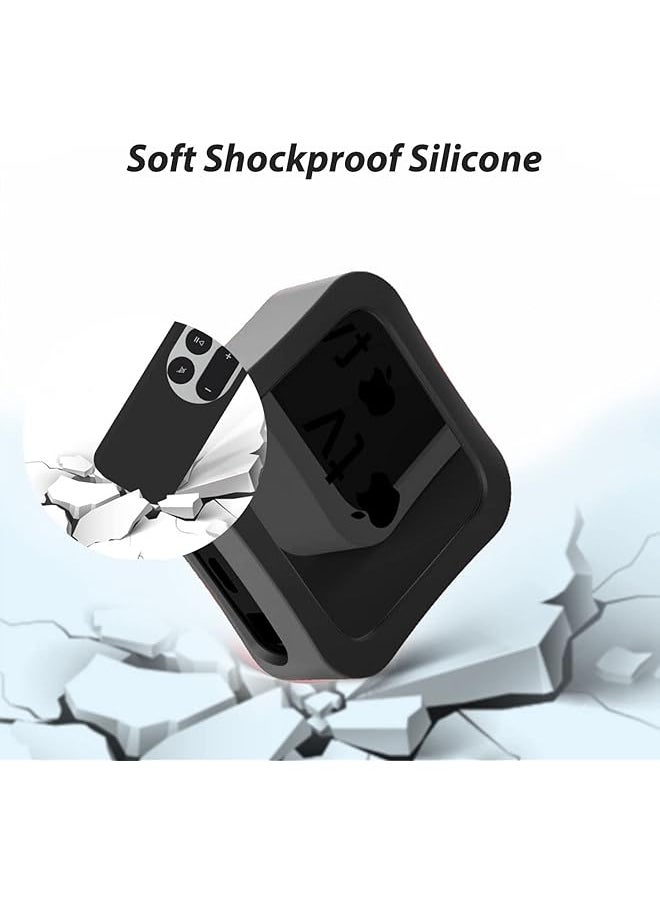Case For Tv 4K Box And 2Nd Gen Siri Remote Control Case 2022 2021 Silicone Drop Protective Cover For 4Th 5Th Generation Tv Box