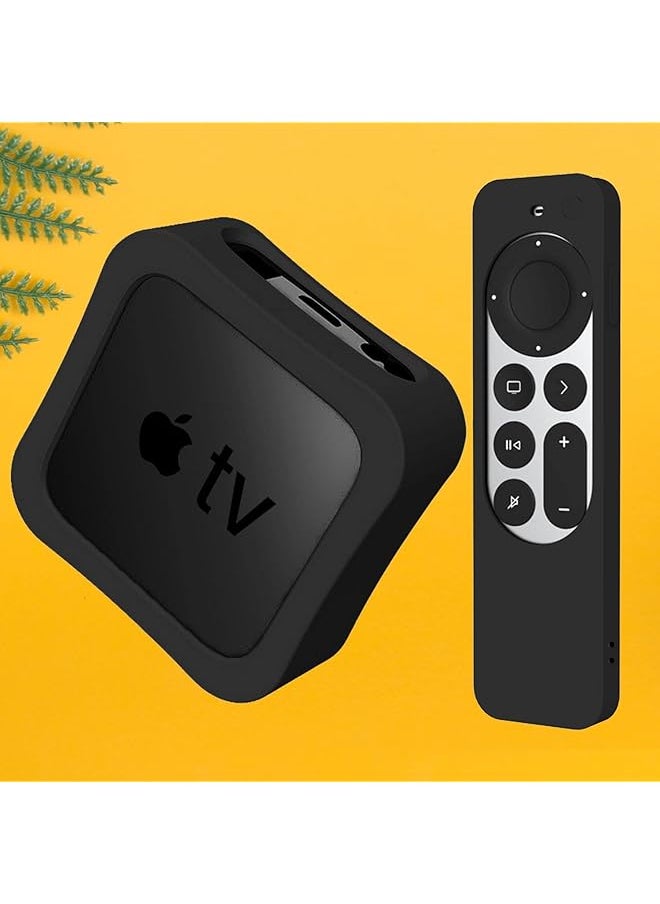 Case For Tv 4K Box And 2Nd Gen Siri Remote Control Case 2022 2021 Silicone Drop Protective Cover For 4Th 5Th Generation Tv Box