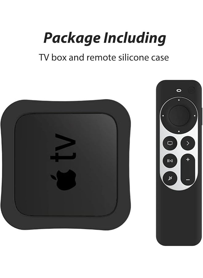 Case For Tv 4K Box And 2Nd Gen Siri Remote Control Case 2022 2021 Silicone Drop Protective Cover For 4Th 5Th Generation Tv Box