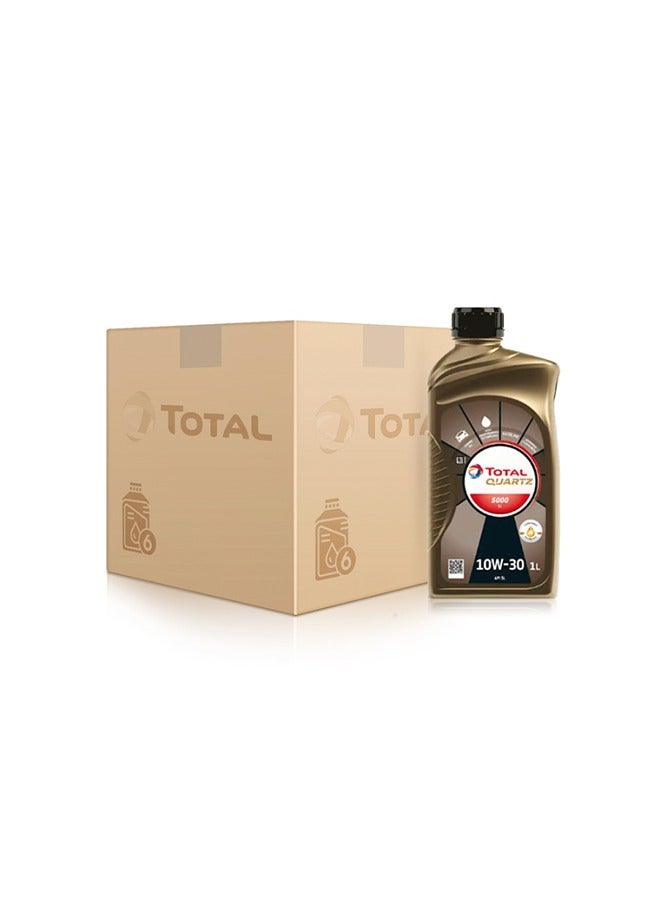 Total Quartz 5000 10w30 engine oil, carton of 12 pieces