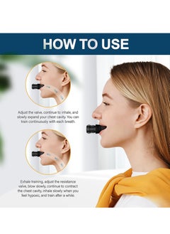 CAMPANAS Breathing Training Device Portable Adjustable Resistance Lung Exerciser for Daily Care and Exercise  - Image 3