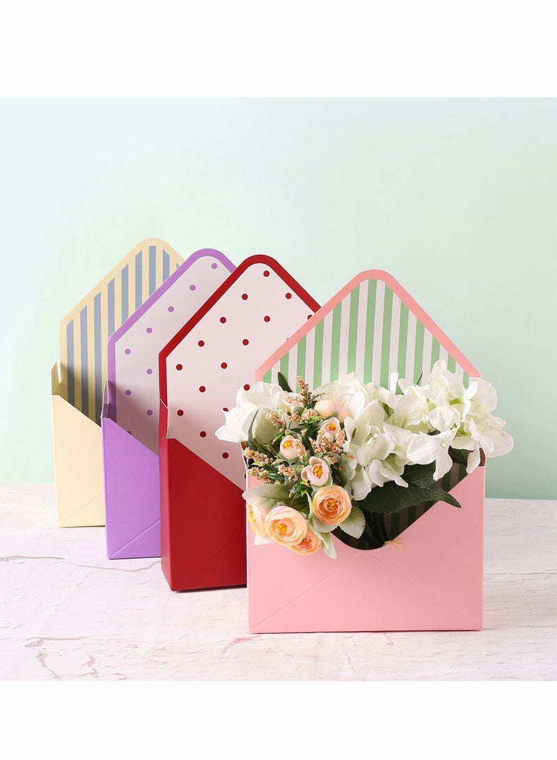 SYOSI 5 Pieces Flower Bouquet Gift Bags Kraft Waterproof Fresh Flower Carry Bags Florist Packaging Wrap Tote Bags for Birthday Wedding Bridal - Image 3