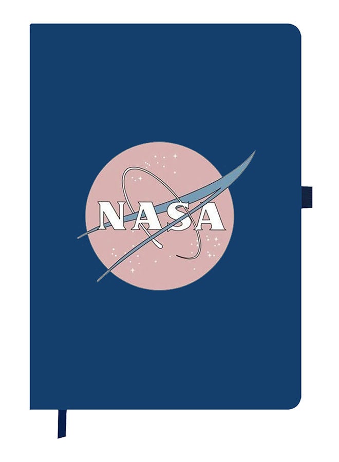 Theodor Designer A5 Thick Blue Hardcover Notebook Nasa Pink - Image 1