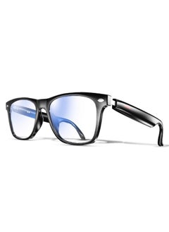 Smart Bluetooth Glasses Headset Supports Changing Myopia Glasses Wireless Sunglasses For Apple Android Free Shipping-Color:Touch Model  Fashionable Black Edge Frame