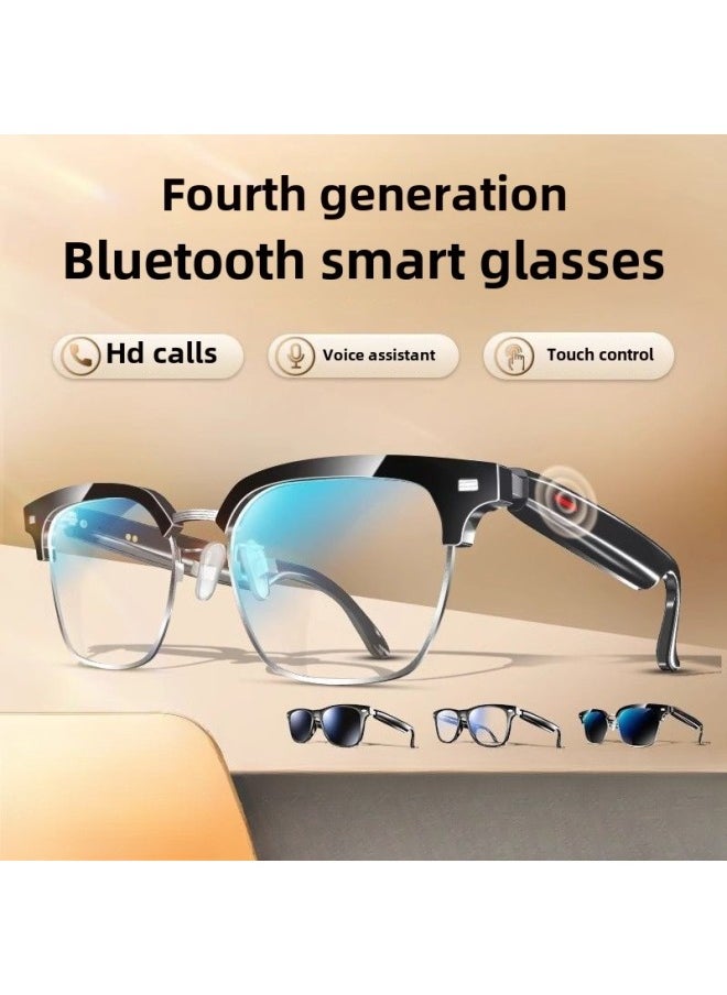Generic - Smart Bluetooth Glasses Headset Supports Changing Myopia Glasses Wireless Sunglasses For Apple Android Free Shipping-Color:Touch Model  Fashionable Black Edge Frame - Image 1