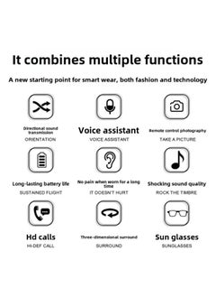 Generic Smart Bluetooth Glasses Headset Supports Changing Myopia Glasses Wireless Sunglasses For Apple Android Free Shipping-Color:Touch Model  Fashionable Black Edge Frame  - Image 5