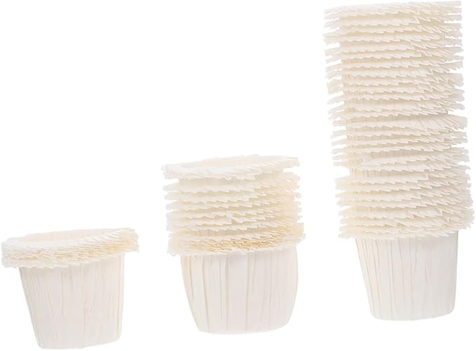 Elegant White Cupcake Liners 50 Pcs Non Stick Baking Cups For Muffins Parties Weddings - Image 1