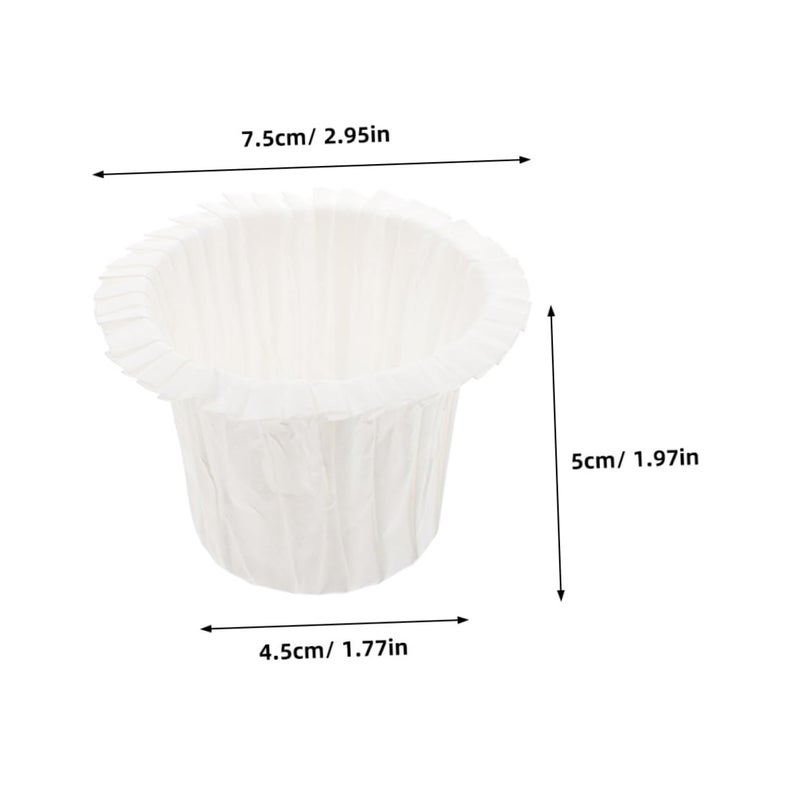 Elegant White Cupcake Liners 50 Pcs Non Stick Baking Cups For Muffins Parties Weddings - Image 4