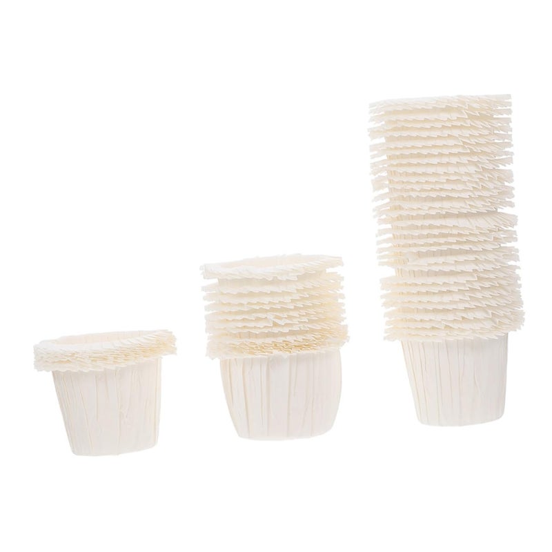 Elegant White Cupcake Liners 50 Pcs Non Stick Baking Cups For Muffins Parties Weddings - Image 2