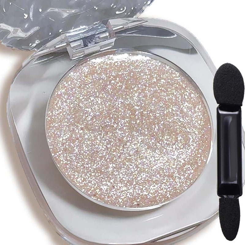 Thanksgiving Christmas Glitter Cream Eyeshadow High Pigment Metallic Shimmer Finish Smooth Blendable Texture LongLasting SmudgeResistant Compact with DualEnded Applicator Champagne Gold
