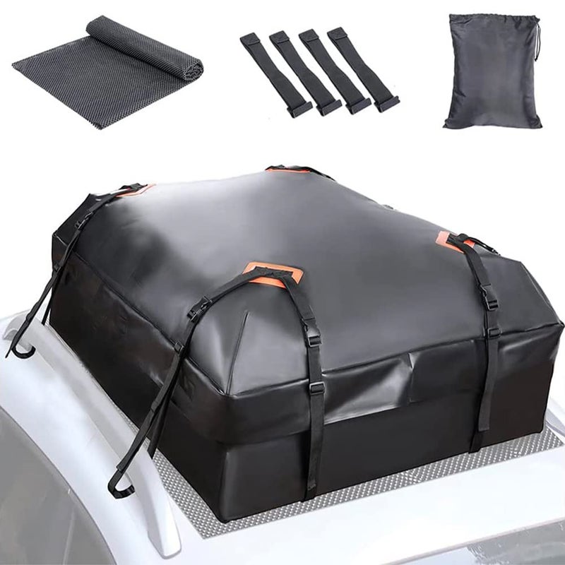 Automaze Car Waterproof Rooftop Cargo Bag, 3 Layer Bag with Anti-Skid Mat, Waterproof Zippers, 15 Cubic Feet for All Cars with/Without Roof Rails - Image 3