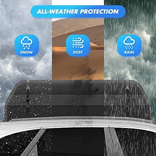 Automaze Car Waterproof Rooftop Cargo Bag, 3 Layer Bag with Anti-Skid Mat, Waterproof Zippers, 15 Cubic Feet for All Cars with/Without Roof Rails - Image 4