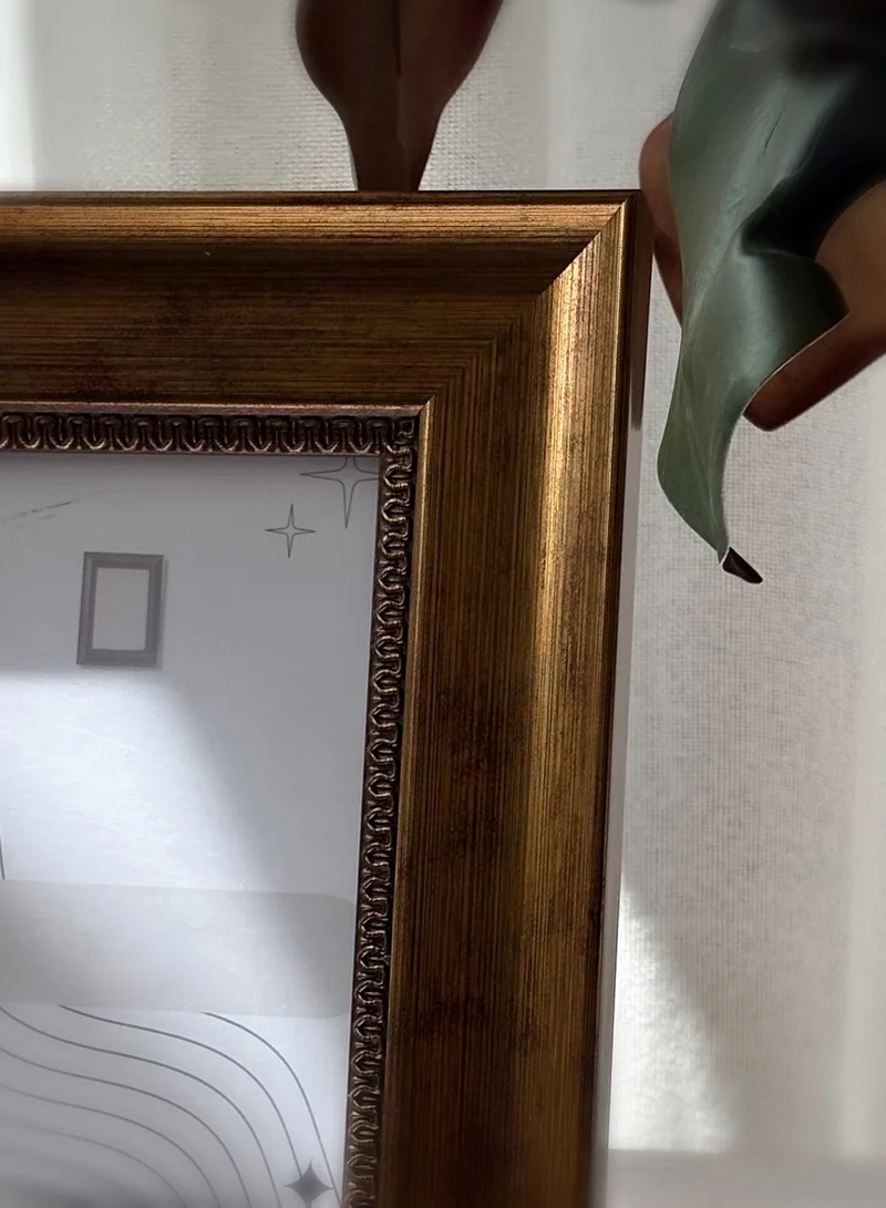 LOWHA Ornate Tabletop Picture Photo Frame with MDF Backing Includes Built-in Stand and Acrylic Front