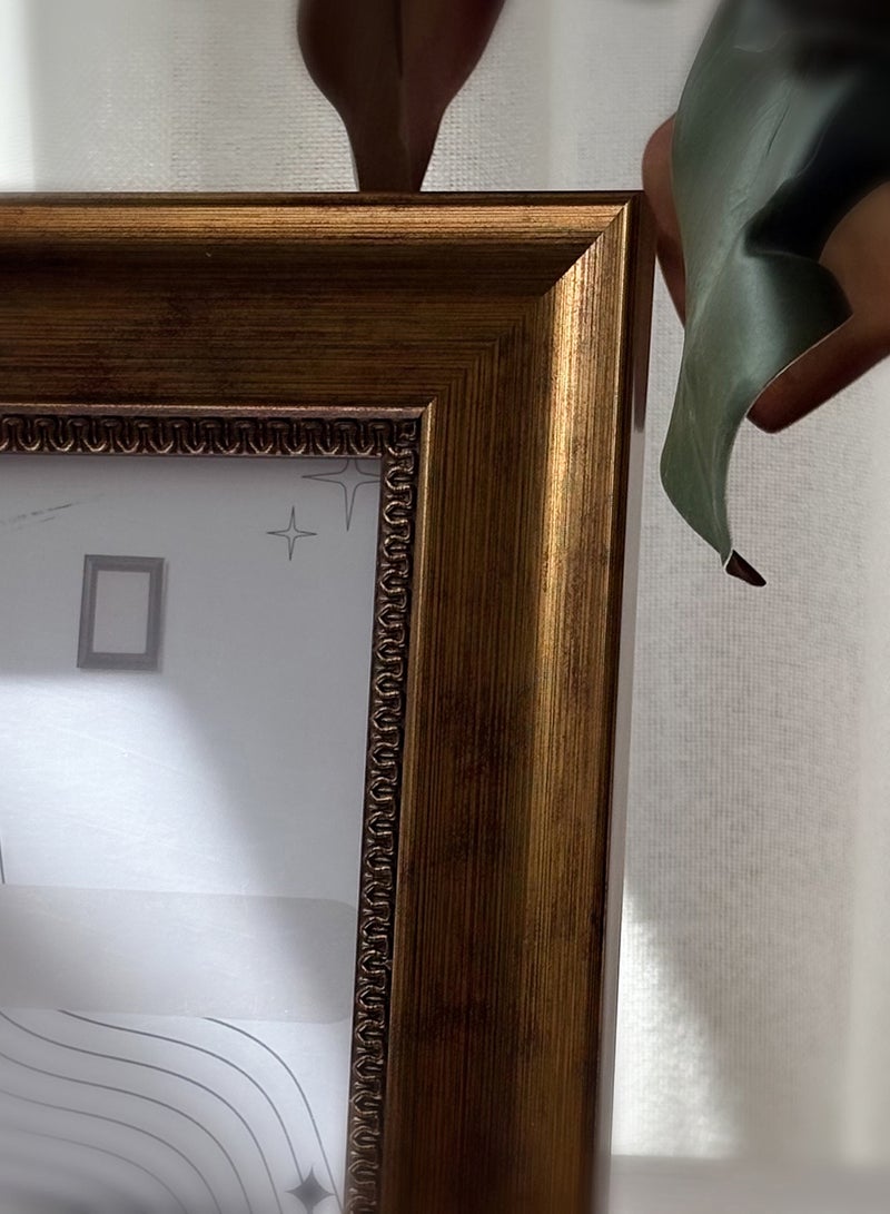LOWHA Ornate Tabletop Picture Photo Frame with MDF Backing Includes Built-in Stand and Acrylic Front  - Image 4