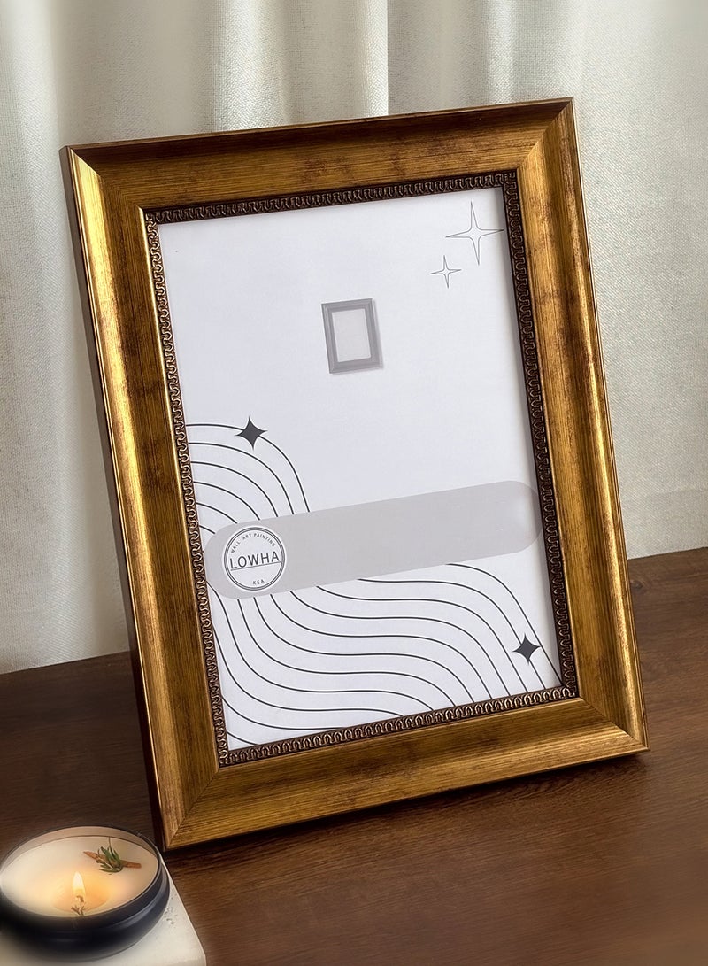 LOWHA Ornate Tabletop Picture Photo Frame with MDF Backing Includes Built-in Stand and Acrylic Front  - Image 1