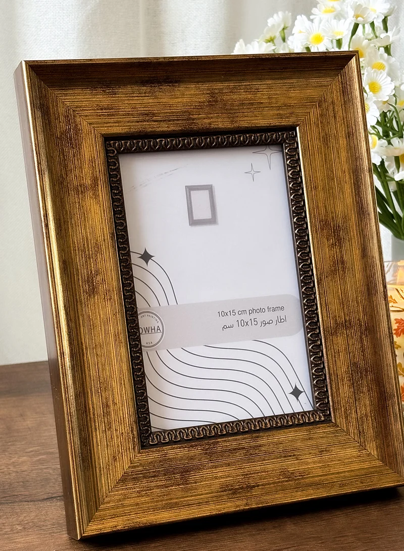 LOWHA Ornate Tabletop Picture Photo Frame with MDF Backing Includes Built-in Stand and Acrylic Front