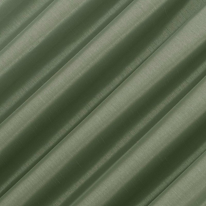 Sun Zero Greyson Faux Dupioni Silk Thermal Extreme 100% Total Blackout Back Tab Curtain Panel, Moss Green, 50" W x 84" L (1 Panel) - Image 4