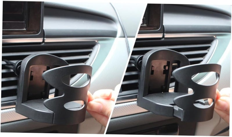 ORFOFE Car Beverage Holder Abs Drink Bottle Stand for Workshop Truck Van Design Fits Bottles Mounts Air Outlet Dashboard Black - Image 4