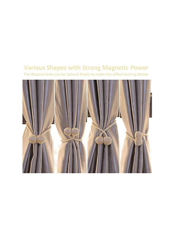 The Bros Magnetic Curtain Tiebacks Curtain Straps Strong Magnetic Curtain Holder Buckle hooks for Home Sheer Drapes Blind Curtains Accessories (Beige, 1 Piece)  - Image 3