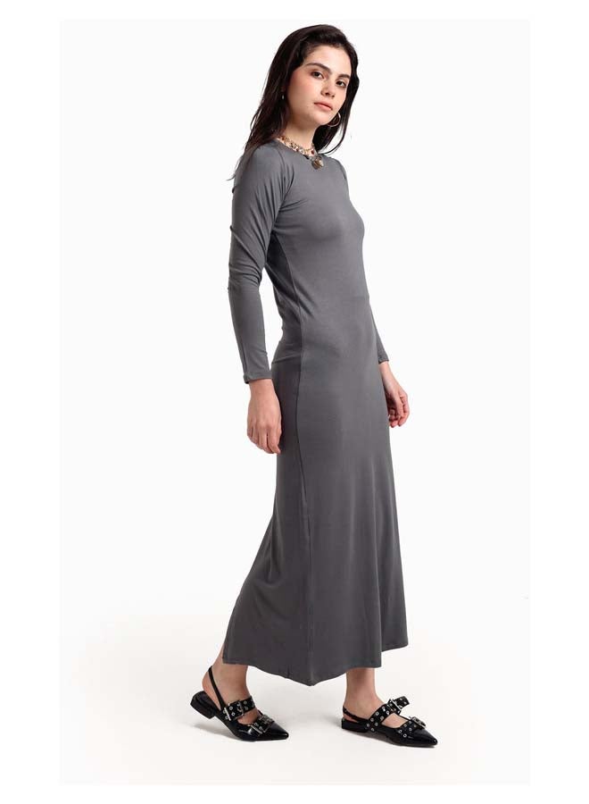 Carina Slim Dress with Back Slit - Image 1