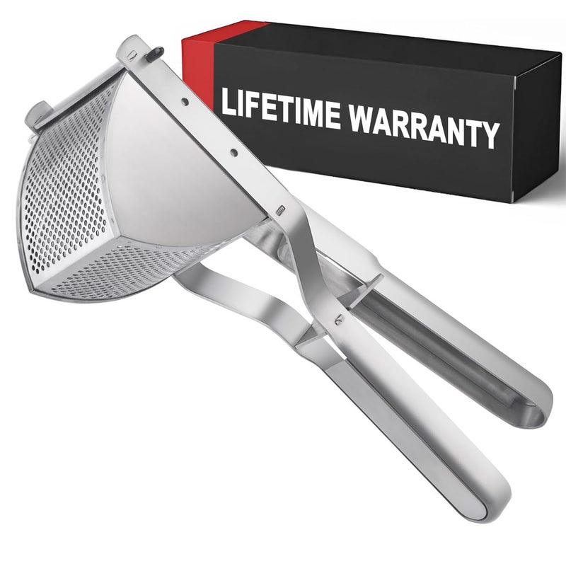 shoxil Potato Ricer Good Grip, Potato Masher Stainless Steel Professional Masher Kitchen Tool Fruit Press Baby Food Masher - Image 1