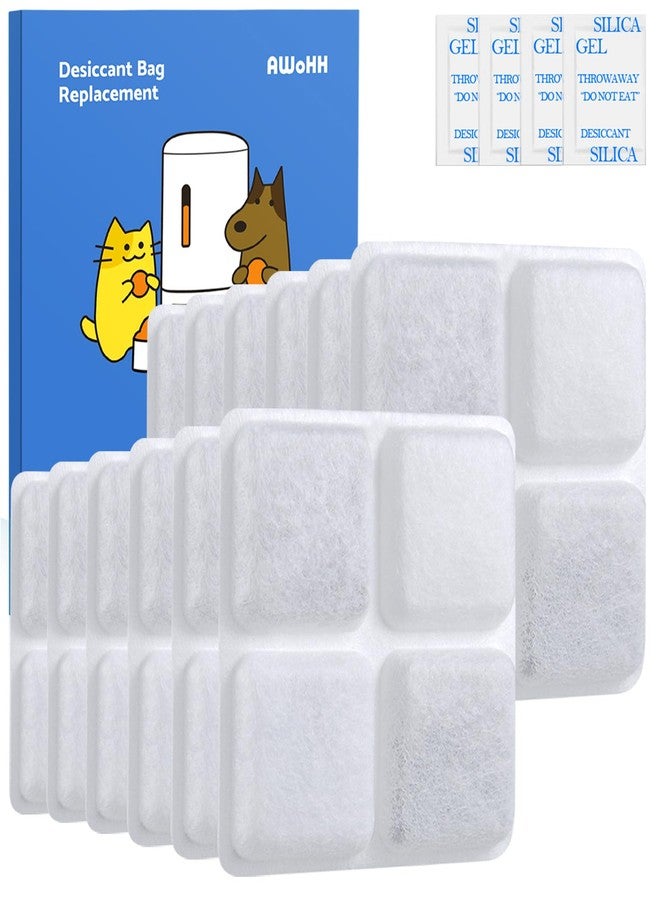 AWoHH 12-Pack 2026 PLUS Pet Food Desiccant Bag,Compatible with Pet Automatic Cat dog Feeders, Desiccant Bag Replacement for Cat Feeder,Maintains Food Freshness, Add 4-Pack Desiccant Packet - Image 1