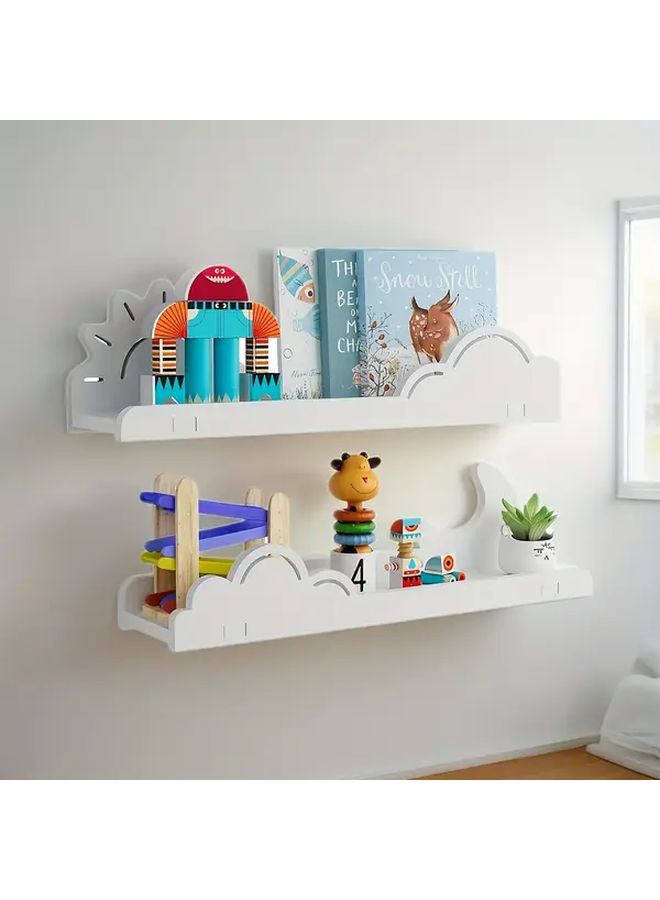 Sun Moon Wall Shelves Set of 2 Nordic Floating Shelves for Bedroom Living Room Study - Image 5