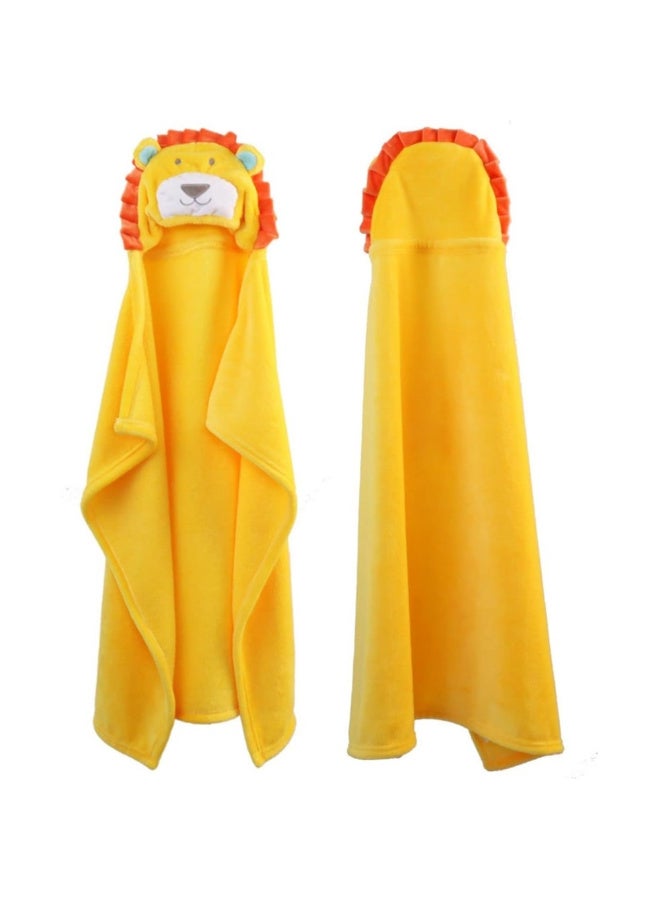 MiniMe Cotton Lion Hooded Bath Blanket/Towel | 0–24 Months | Yellow & Orange | Cotton & Bamboo Blend | Adorable Lion Hood & Ultra-Soft & Quick-Drying & Lightweight & Highly Absorbent - Image 1
