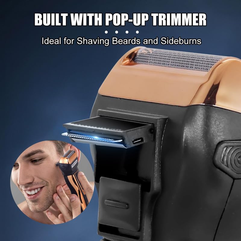 SOLIMPIA HT-6273 3-in-1 Rechargeable Shaver Hair Clipper & Nose Trimmer Set, Beard & Moustaches Hair Machine Hair Clipper, Shaver & Nose Trimmer with Precision Blades - Image 5