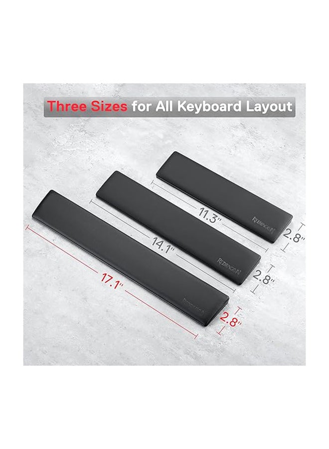 REDRAGON P037 Meteor L Computer Keyboard Wrist Rest Pad, Ergonomic Soft Memory Foam Wrist Support w/Anti-Slip Rubber Base, 100% 104 Keys Standard Size 17.12 x 2.87 in, 0.78 inch (20mm) Height - Image 3