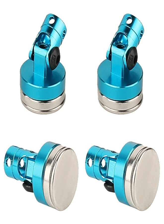 Pothyes 4PCS RC Magnetic Body Post with Clips,Alloy Magnetic Stealth Invisible Body Shell Mount Column Compatible with HSP Redcat Himoto Traxxas SCX10 4WD 1/10 RC Car (Blue) - Image 4