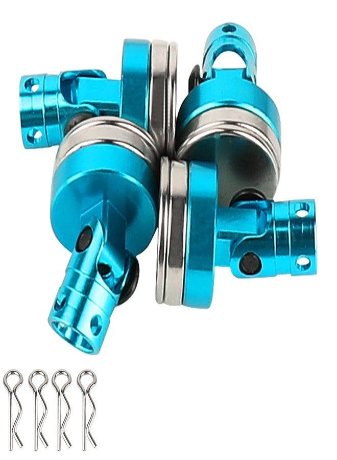 Pothyes 4PCS RC Magnetic Body Post with Clips,Alloy Magnetic Stealth Invisible Body Shell Mount Column Compatible with HSP Redcat Himoto Traxxas SCX10 4WD 1/10 RC Car (Blue) - Image 1