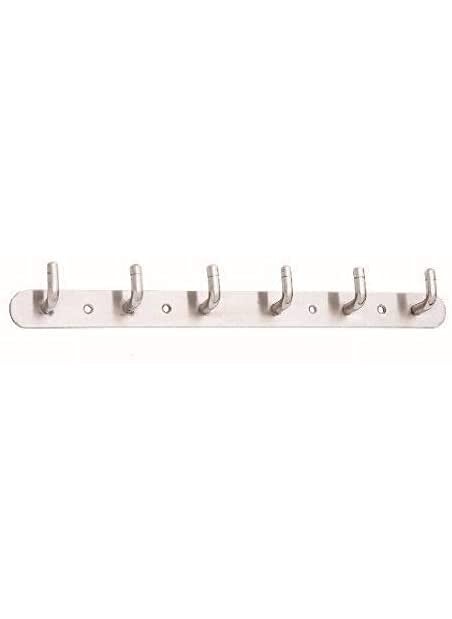 MAP MAP Pack of 1 PC Stainless Pure Steel 6 PIN Cloth Hook Hanger Wall Door Hook SSL  - Image 1