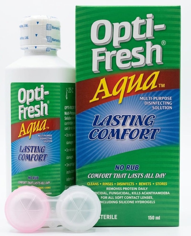 OPTIFRESH Two Pieces Of Aqua Multi-Purpose Disinfecting Solution Lasting Comfort 2x150 ml - Image 2