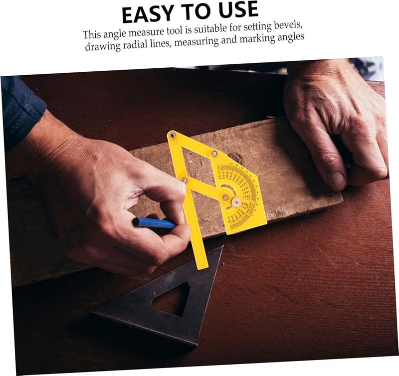 Operitacx 2 قطعة أداة منقلة متعددة الزوايا مع أذرع قياس لأعمال النجارة والهندسة والرسم - Image 5