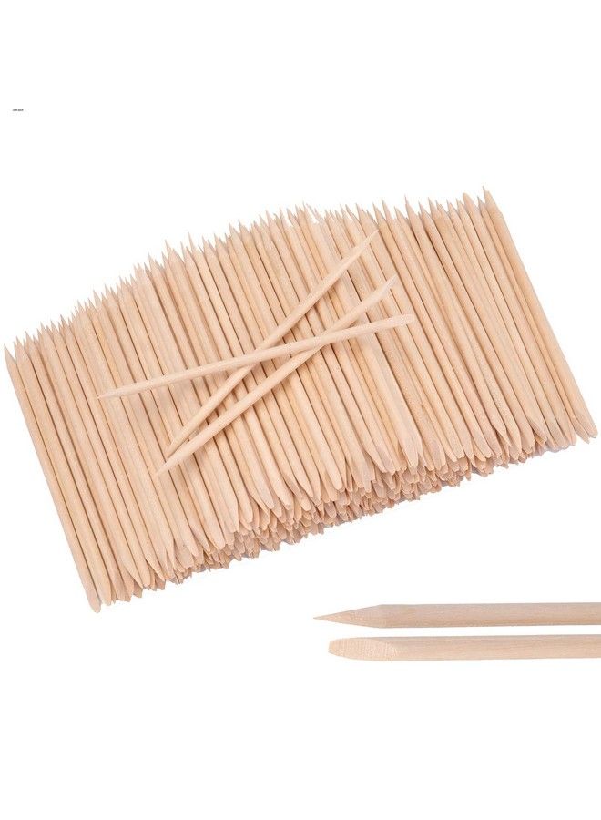 Hedume 600 Pcs Orange Wood Nail Sticks Double Sided Multi Functional Cuticle Pusher Remover Pointed End & Flat End Manicure Pedicure Tool - Image 2
