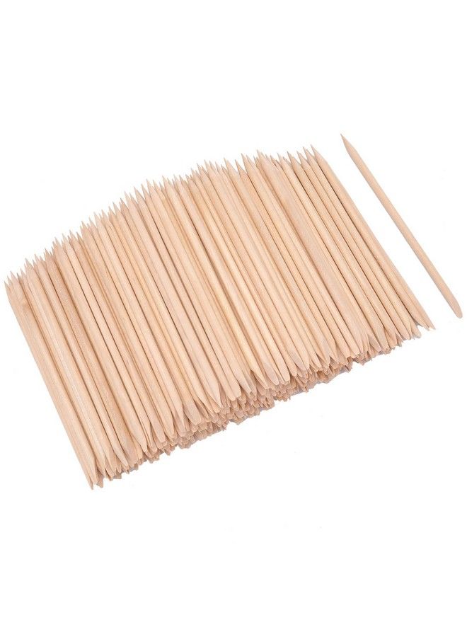 Hedume 600 Pcs Orange Wood Nail Sticks Double Sided Multi Functional Cuticle Pusher Remover Pointed End & Flat End Manicure Pedicure Tool - Image 3