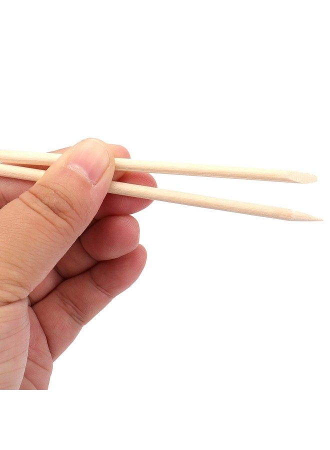Hedume 600 Pcs Orange Wood Nail Sticks Double Sided Multi Functional Cuticle Pusher Remover Pointed End & Flat End Manicure Pedicure Tool - Image 4