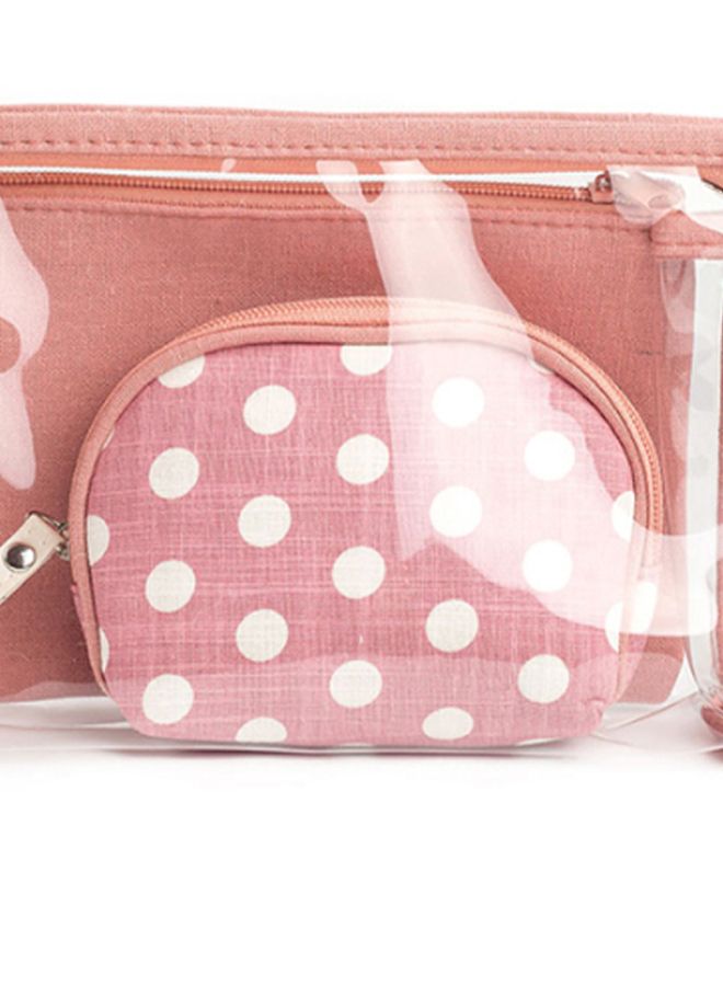 نيبمينينت 2-Piece Women Travel Cosmetic Bag Set Pink - Image 1