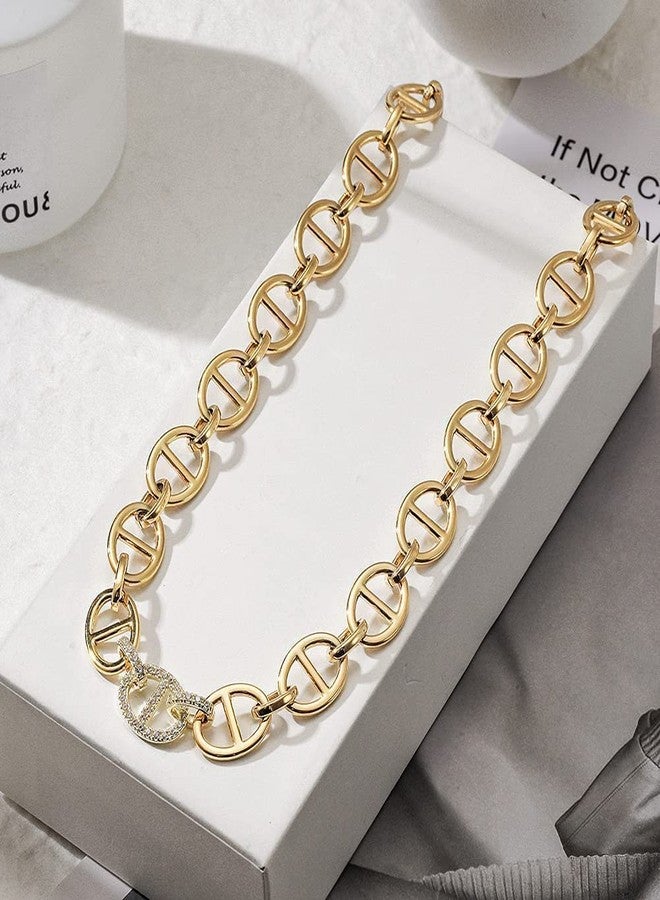 CIUNOFOR 14k Gold Filled Necklace for Women Italian Style CD Choker Dainty Simple Necklace Non-Fading Dainty Necklace Best Gift for women Adult Jewelry - Image 4
