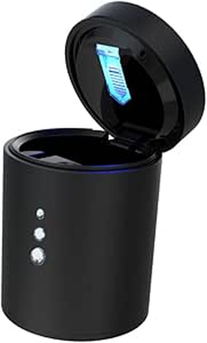 Car Ashtray LED Light Portable Smokeless for Cup Holders Easy Installation - Image 1
