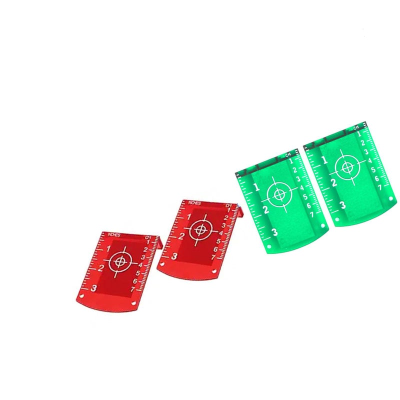 4 Pcs Magnetic Dual Scale Target Plate With Reflective Film For Level Alignment Tool - Image 3