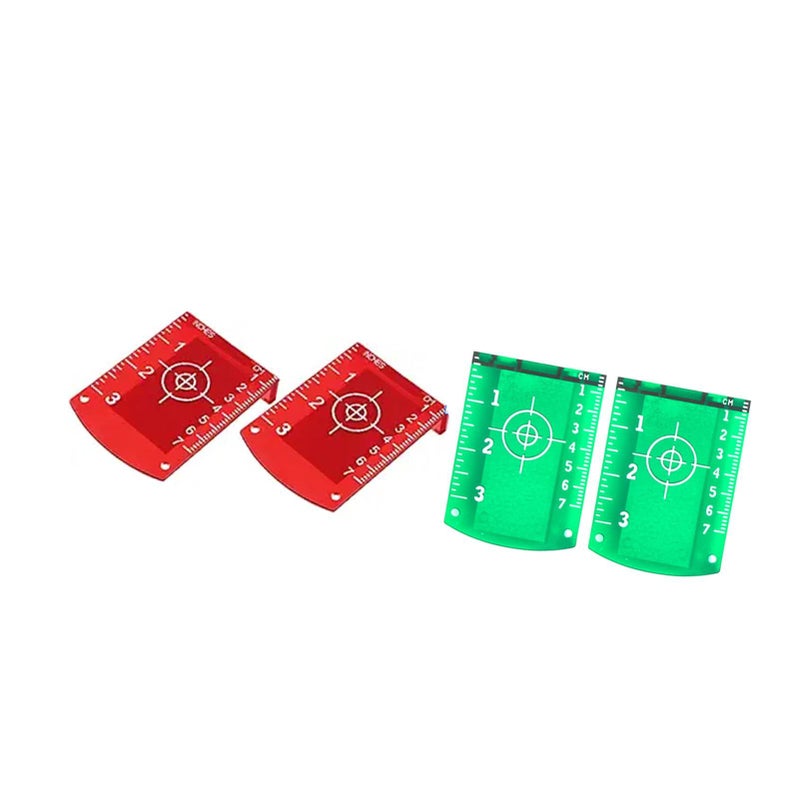 4 Pcs Magnetic Dual Scale Target Plate With Reflective Film For Level Alignment Tool - Image 4