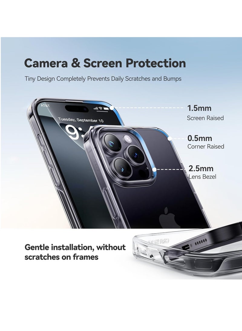 DUSALA For iPhone 16 Pro Max Case Crystal Clear, [Never Yellow Technology] [12FT Mil-Grade Protection] Transparent Slim Cover Women Men for iPhone 16 Pro Max  Phone Case 6.9 inch, Clear - Image 4