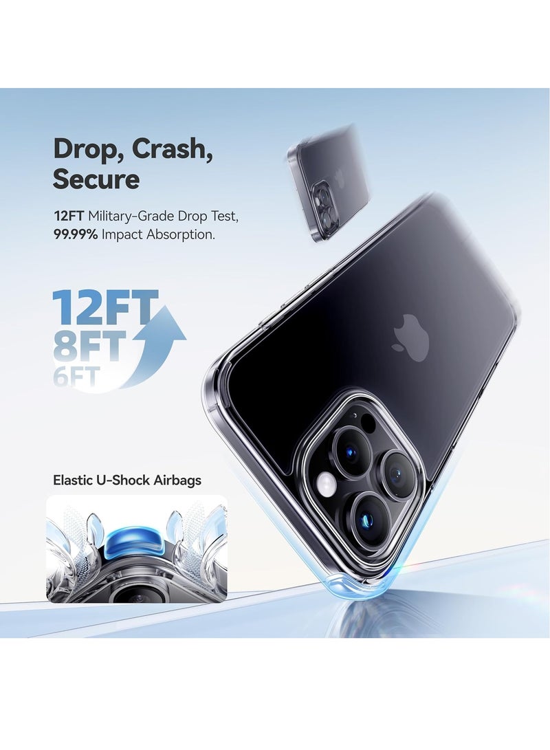 DUSALA For iPhone 16 Pro Max Case Crystal Clear, [Never Yellow Technology] [12FT Mil-Grade Protection] Transparent Slim Cover Women Men for iPhone 16 Pro Max  Phone Case 6.9 inch, Clear - Image 3