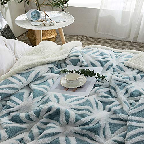 UKELER Ultra Plush Super Soft Lightweight Sherpa Throw Blanket 60x50 Cozy Luxury Light Blue Blanket for Bed Couch Warm Fuzzy Blanket - Image 3