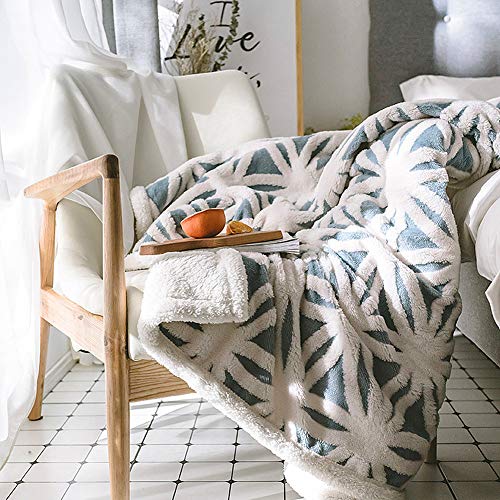 UKELER Ultra Plush Super Soft Lightweight Sherpa Throw Blanket 60x50 Cozy Luxury Light Blue Blanket for Bed Couch Warm Fuzzy Blanket - Image 1